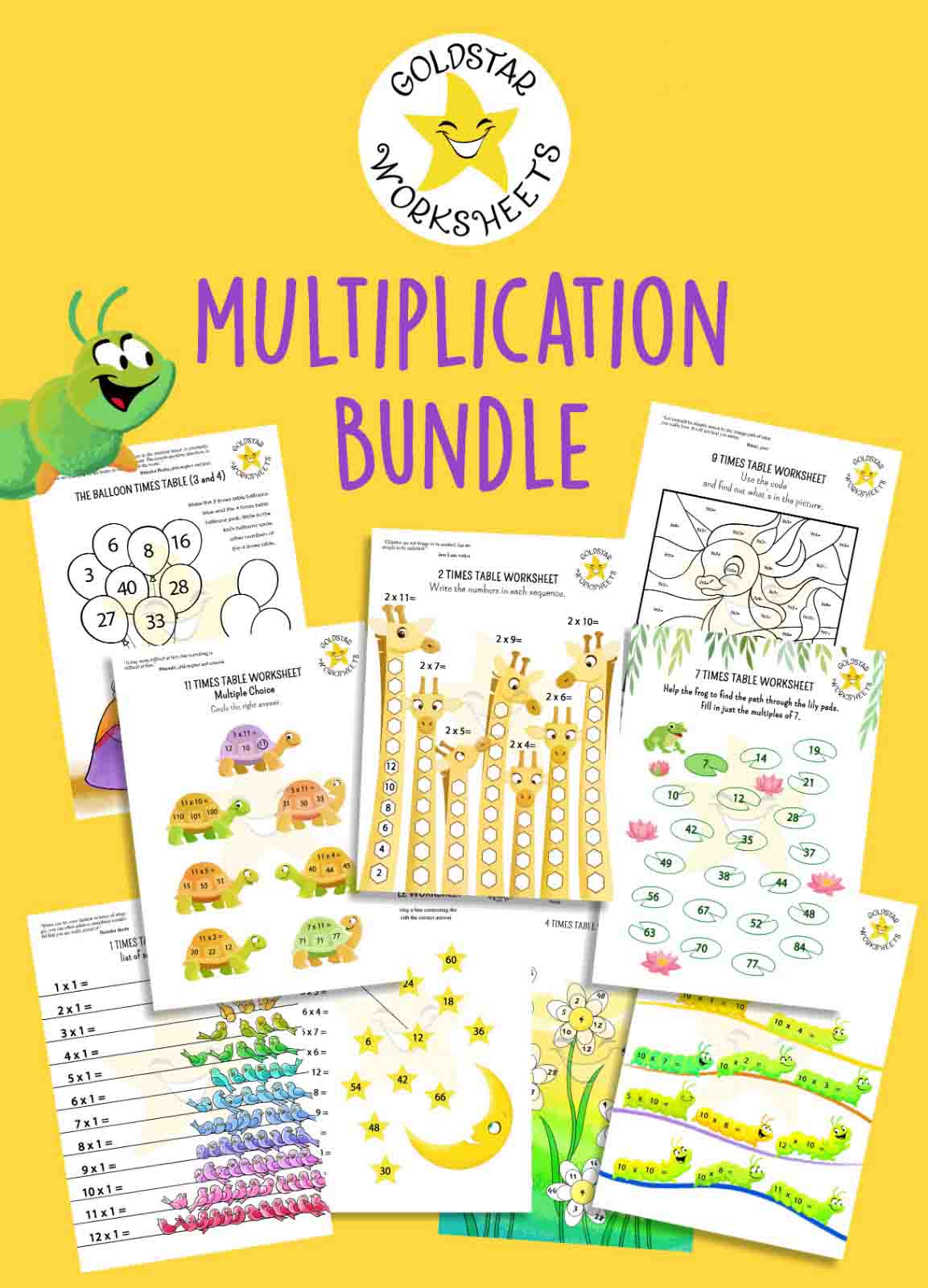 Times Tables Worksheet Bundle – Over 300 Fun and Engaging Multiplication Activities