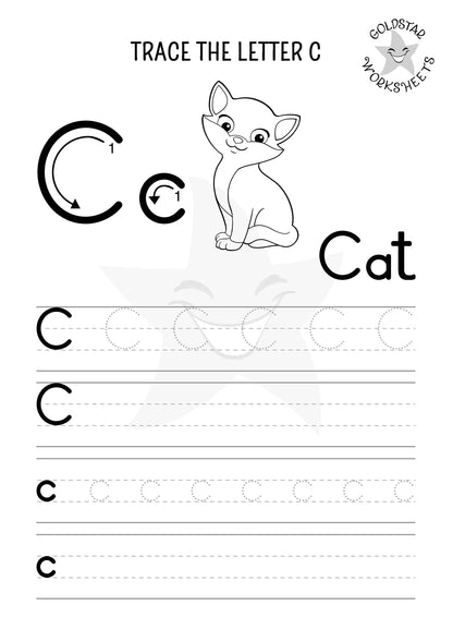 53 Upper and Lowercase Trace and Write Alphabet Worksheets ⭐️ Fun & Effective Handwriting Practice | Includes Color Your Own Sheets | High Quality PDF