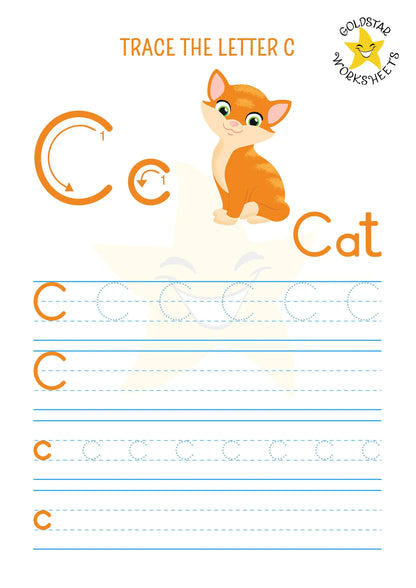 53 Upper and Lowercase Trace and Write Alphabet Worksheets ⭐️ Fun & Effective Handwriting Practice | Includes Color Your Own Sheets | High Quality PDF