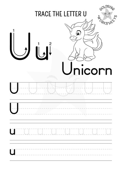 53 Upper and Lowercase Trace and Write Alphabet Worksheets ⭐️ Fun & Effective Handwriting Practice | Includes Color Your Own Sheets | High Quality PDF