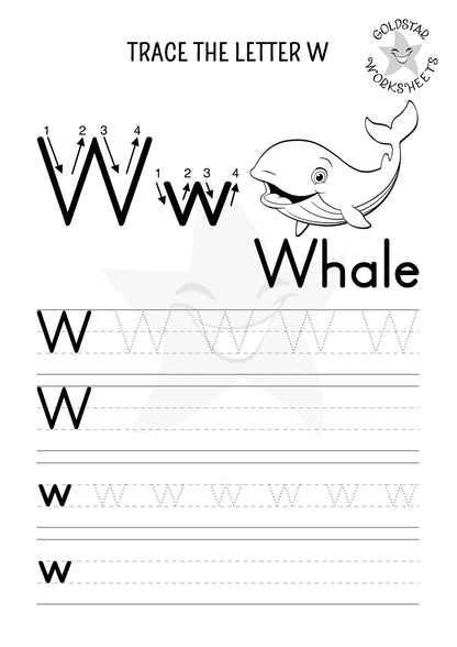 53 Upper and Lowercase Trace and Write Alphabet Worksheets ⭐️ Fun & Effective Handwriting Practice | Includes Color Your Own Sheets | High Quality PDF