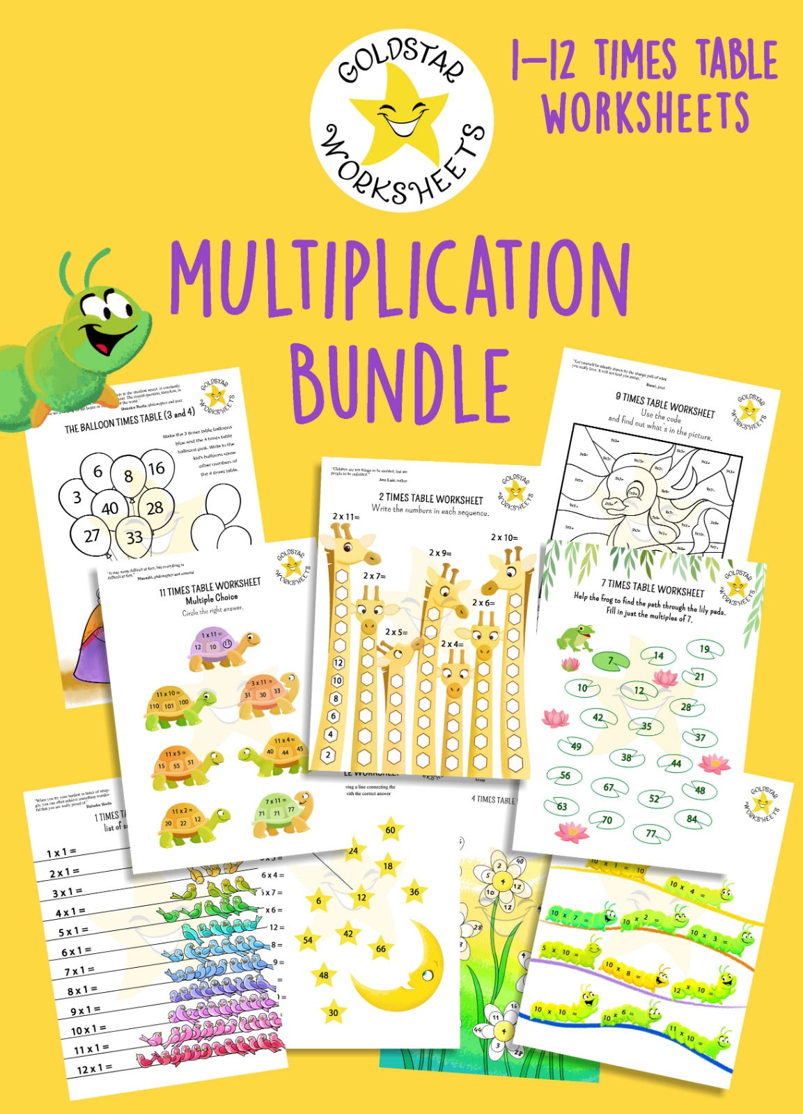 ⭐️ Times Tables Worksheet Bundle – Over 300 Fun and Engaging Multiplication Printables