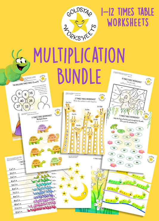 ⭐️ Times Tables Worksheet Bundle – Over 300 Fun and Engaging Multiplication Printables